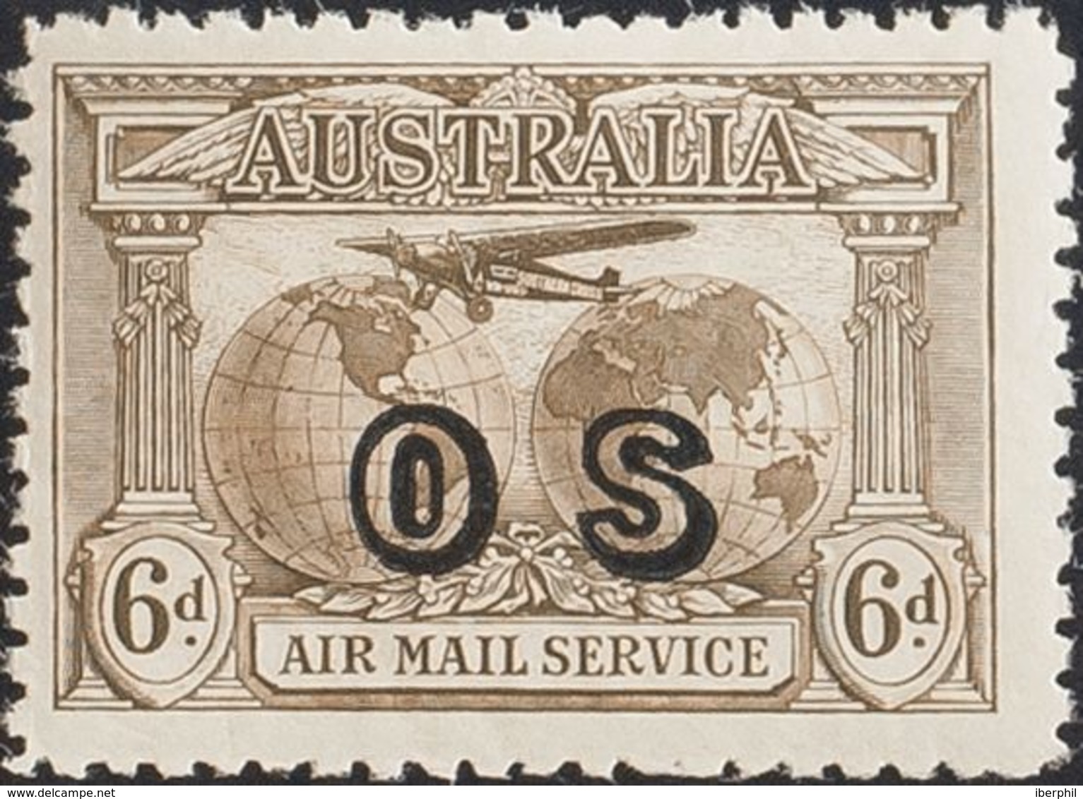 Australia, Servicio. MNH **Yv 2. 1931. 6 P Castaño Negro. MAGNIFICO. (SG O127) Yvert 2011: 75 Euros. - Otros & Sin Clasificación