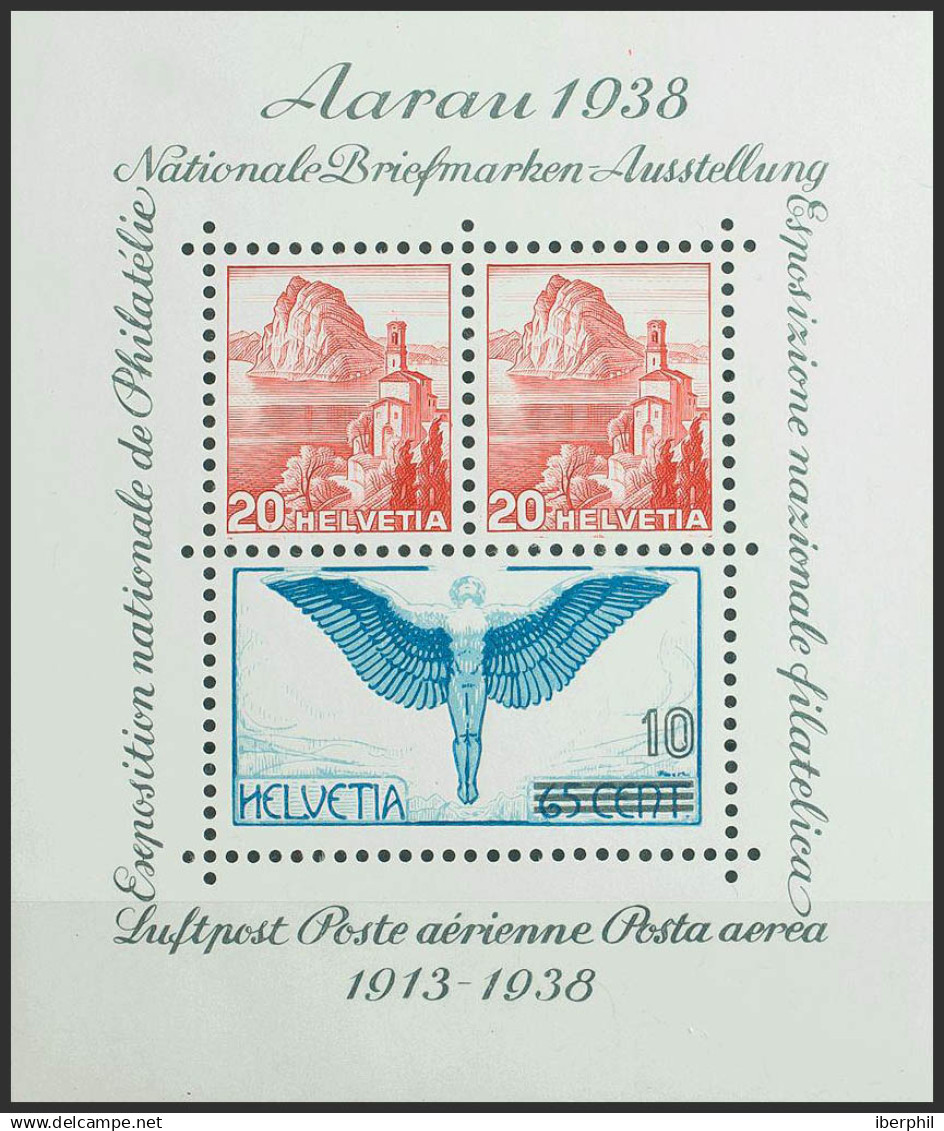 Suiza, Hoja Bloque. MNH **Yv 4. 1938. Hoja Bloque. MAGNIFICA. Yvert 2013: 75 Euros. - Otros & Sin Clasificación