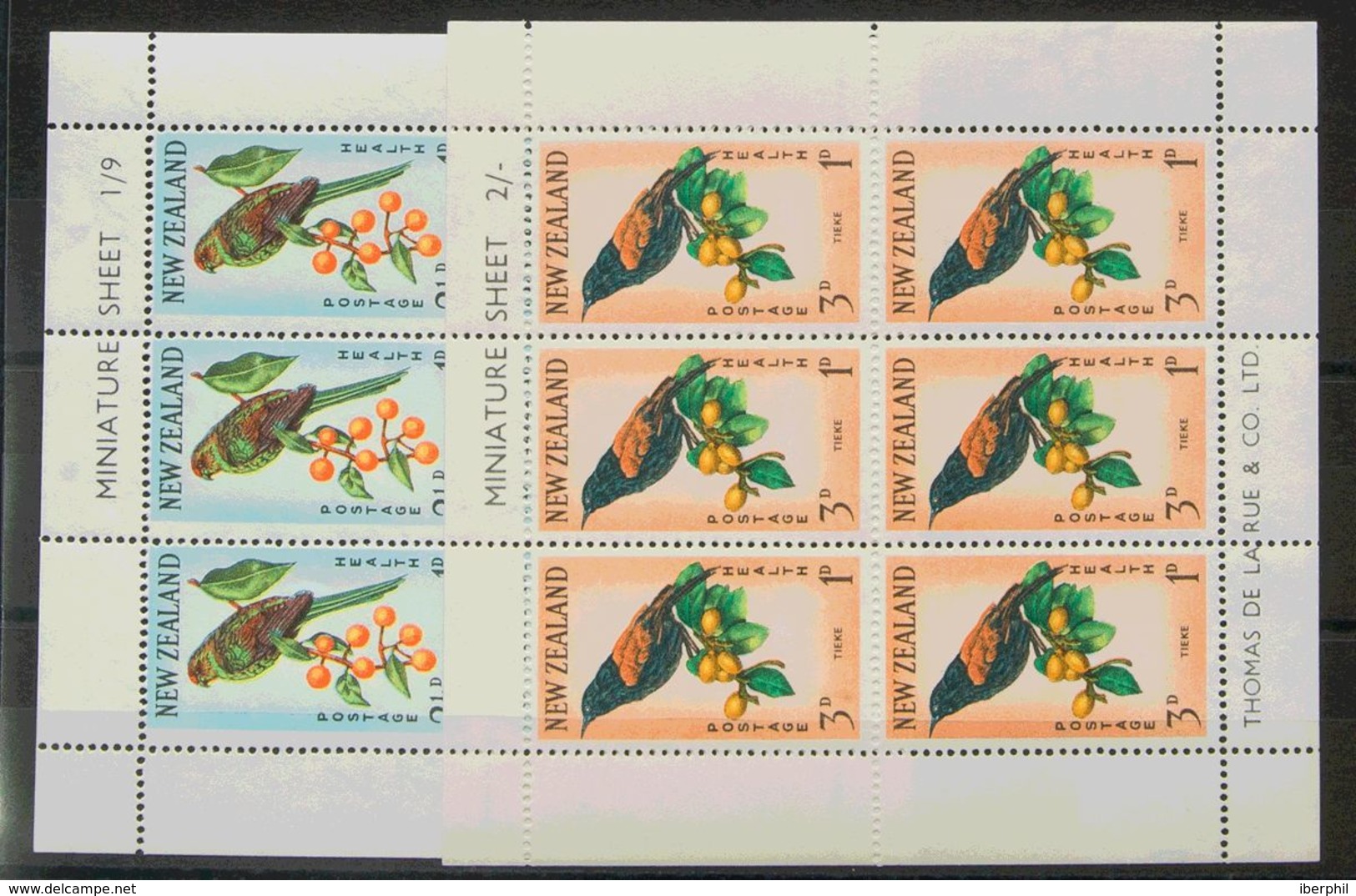 Nueva Zelanda, Hoja Bloque. MNH **Yv 11/12. 1962. Hojas Bloque. MAGNIFICAS. Edifil 2017: 70 Euros. - Otros & Sin Clasificación