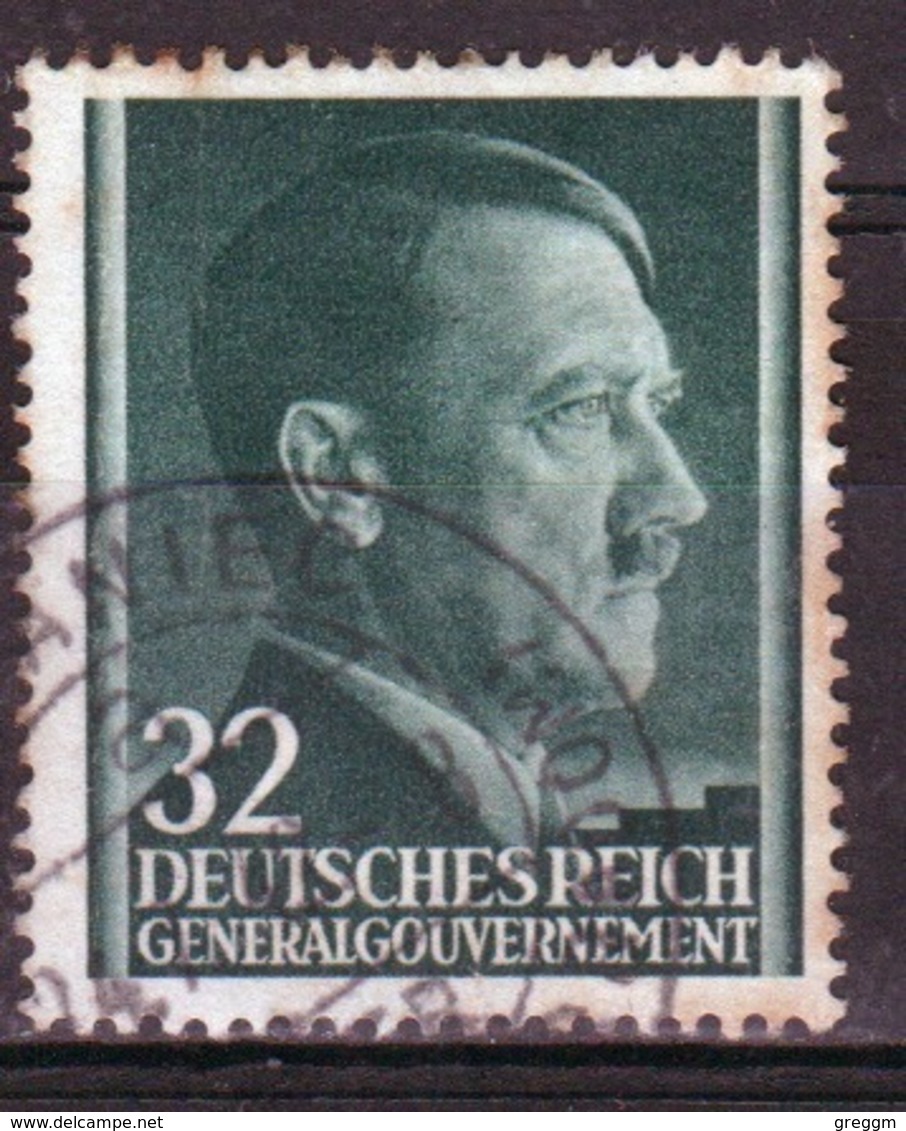 Poland German Occupation 32g Stamp Showing Adolf Hitler From 1941. - General Government