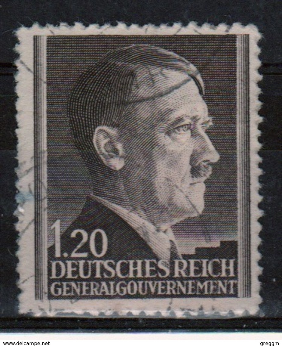 Poland German Occupation 1z 20g Stamp Showing Adolf Hitler From 1941. - General Government