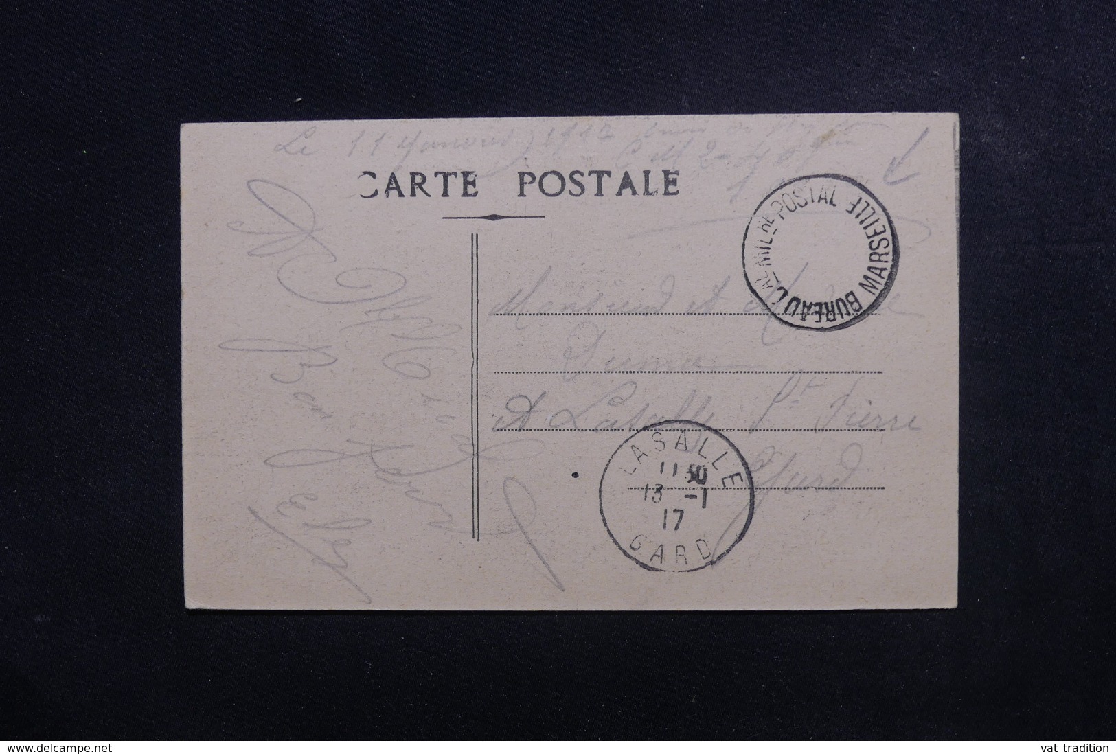 FRANCE - Oblitération Du Bureau Général Militaire Postal De Marseille Sur Carte Postale En 1917 - L 46609 - Guerre De 1914-18