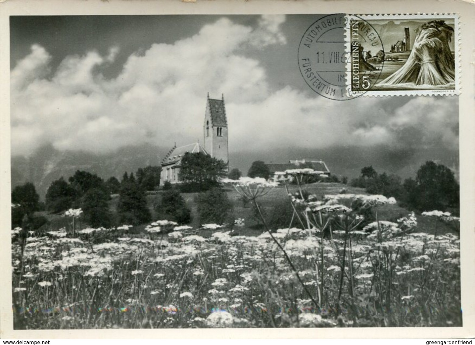 49048 Liechtenstein, Maximum 1962  Pfarrkirche Bendern, Architecture - Kerken En Kathedralen