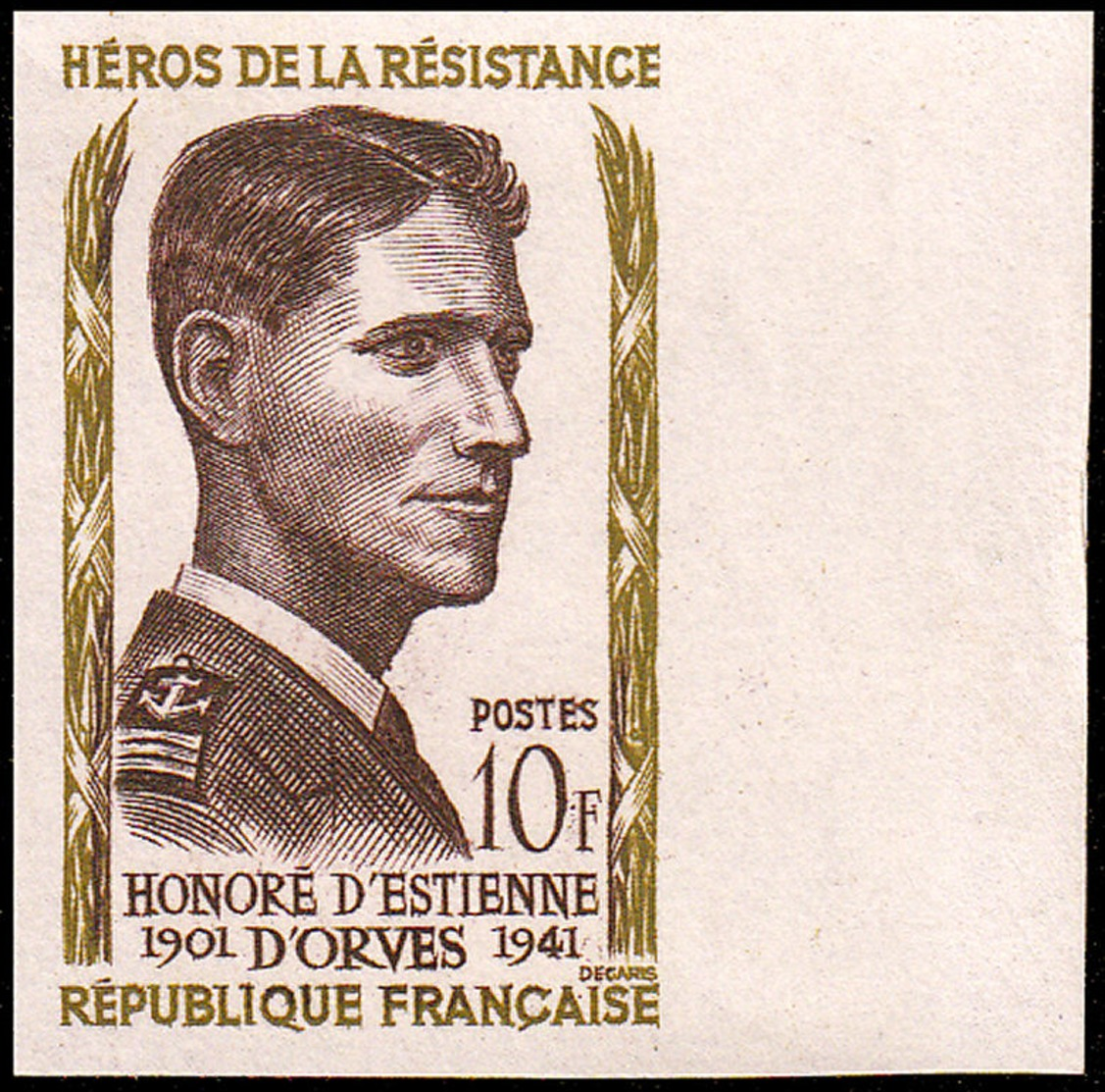 FRANCE   ** 1101 Essai En Bicolore, Bdf: Honoré D'Estienne D'Orvres, Résistant - Other & Unclassified
