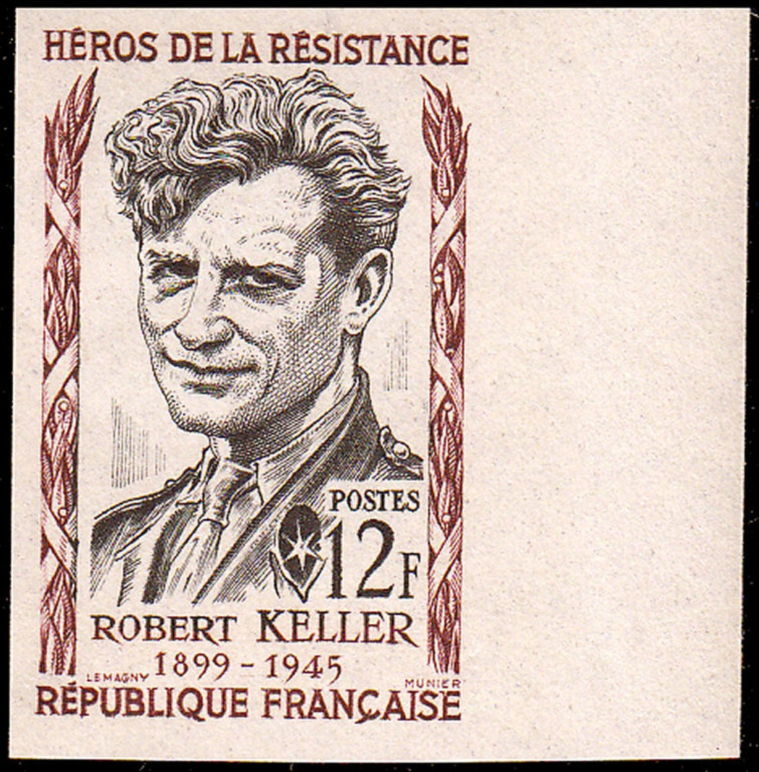 FRANCE   ** 1102 Essai En Bicolore, Bdf: Robert Keller, Résistant - Other & Unclassified
