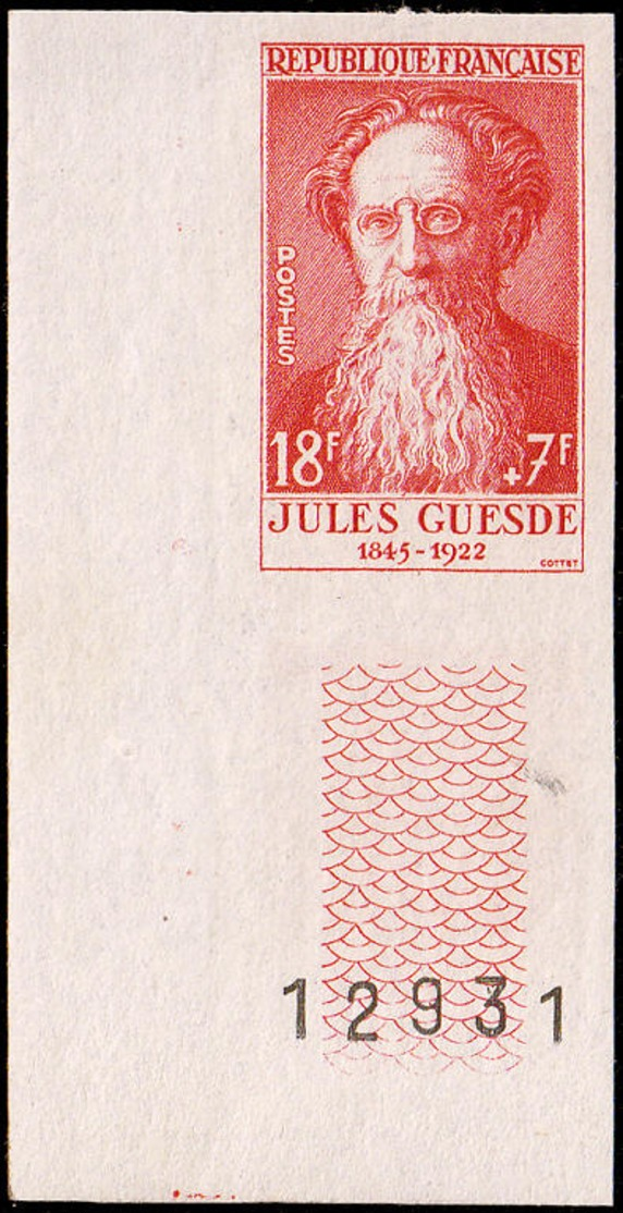 FRANCE   ** 1113 Essai En Carmin, Bdf Avec N° 12931: Jules Guesde - Autres & Non Classés