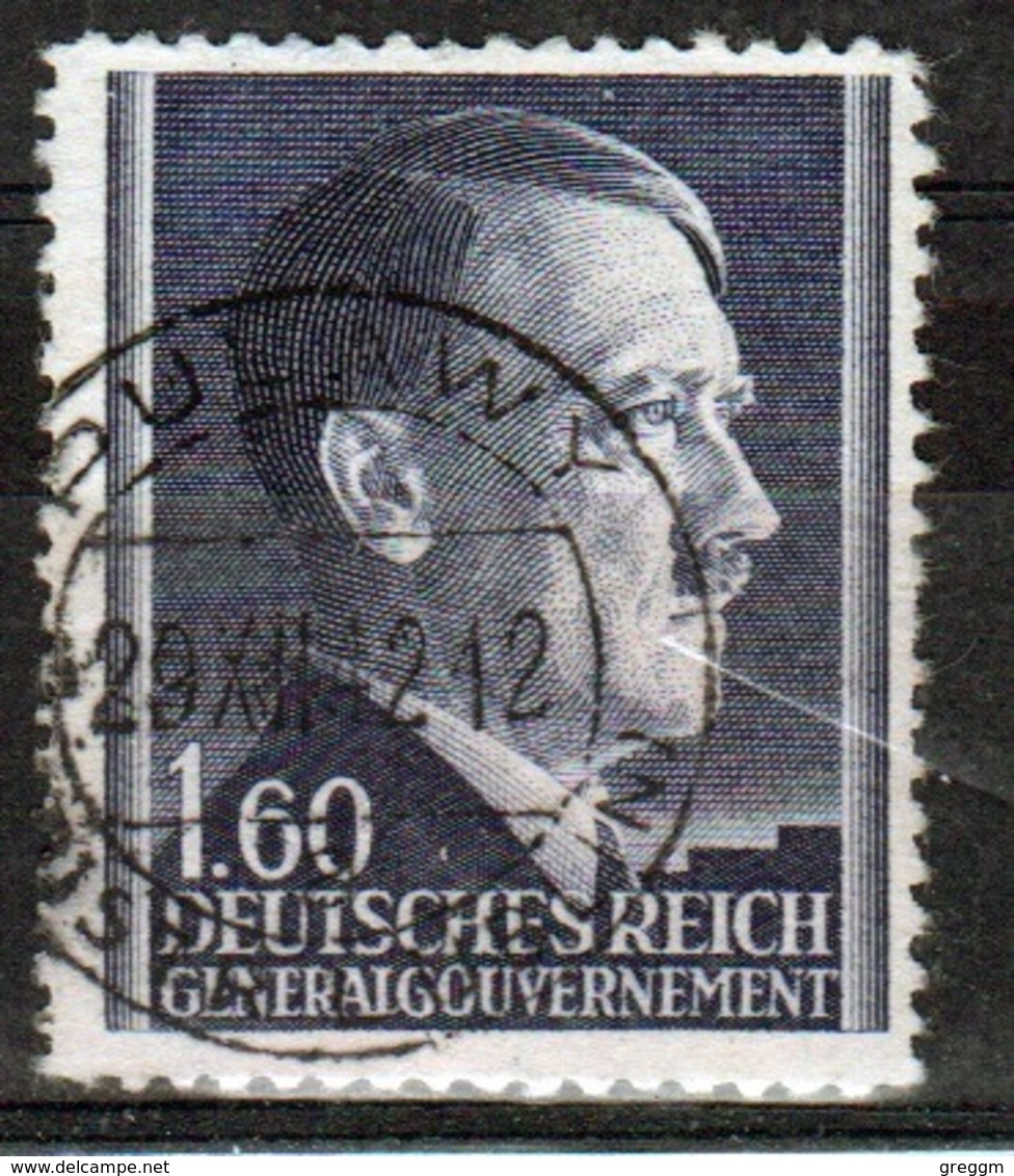 Poland German Occupation 1z 60g Stamp Showing Adolf Hitler From 1941. - General Government