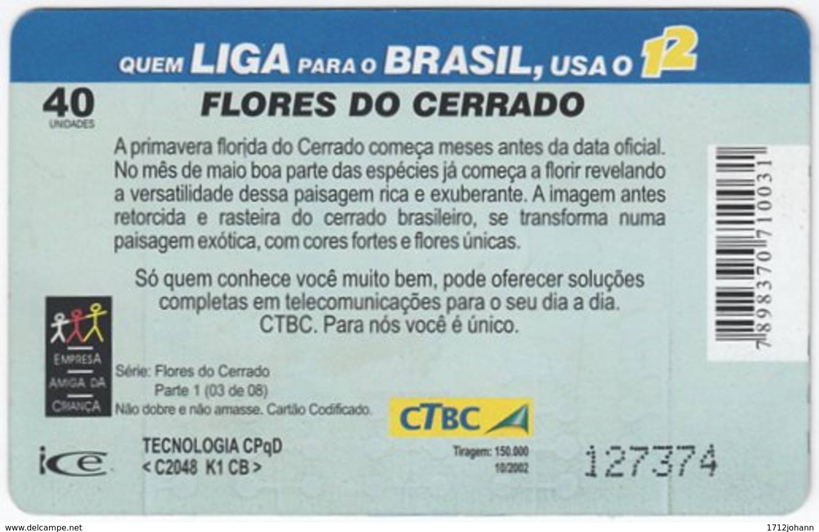 BRASIL K-007 Magnetic CTBC - Plant, Flower - Used - Brésil