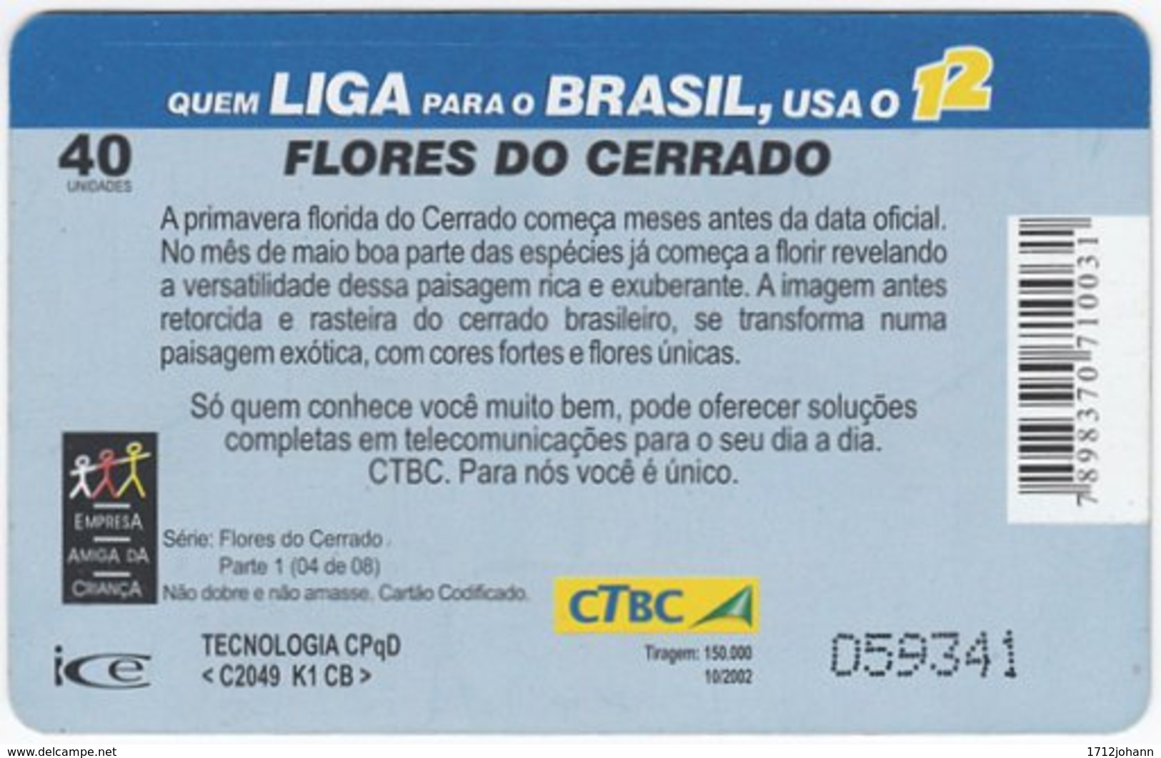 BRASIL K-008 Magnetic CTBC - Plant, Flower - Used - Brasilien