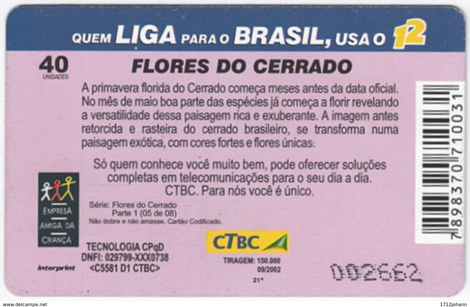 BRASIL K-009 Magnetic CTBC - Plant, Flower - Used - Brésil