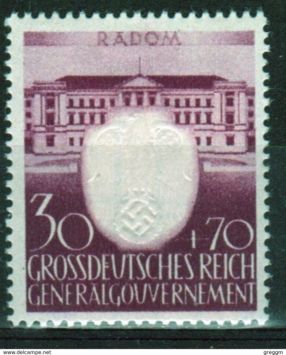 Poland German Occupation 1942 Single Stamp Showing 3rd Anniversary Of Nazi Party In Occupied Poland. - General Government