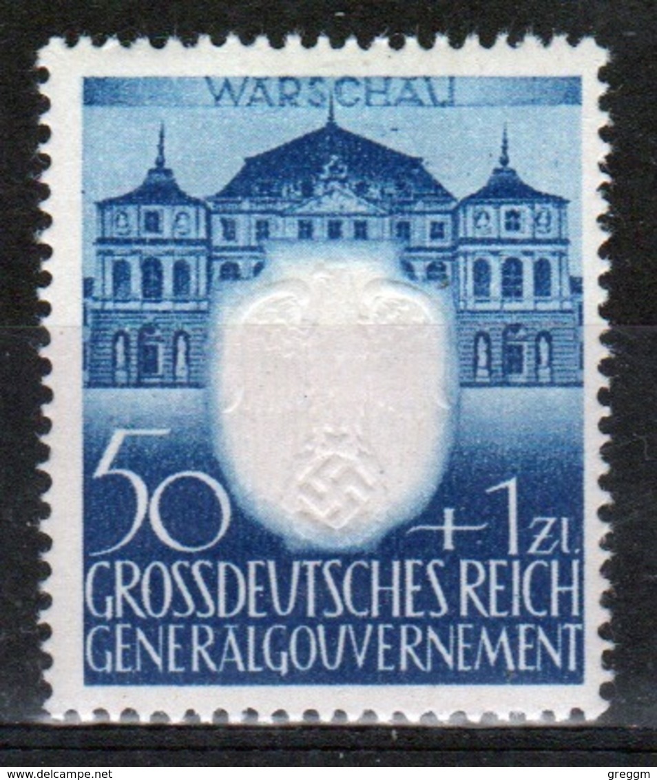 Poland German Occupation 1942 Single Stamp Showing 3rd Anniversary Of Nazi Party In Occupied Poland. - General Government