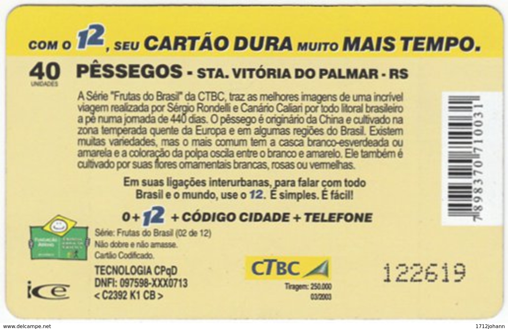 BRASIL K-062 Magnetic CTBC - Plant, Vegetable, Fruit - Used - Brasilien