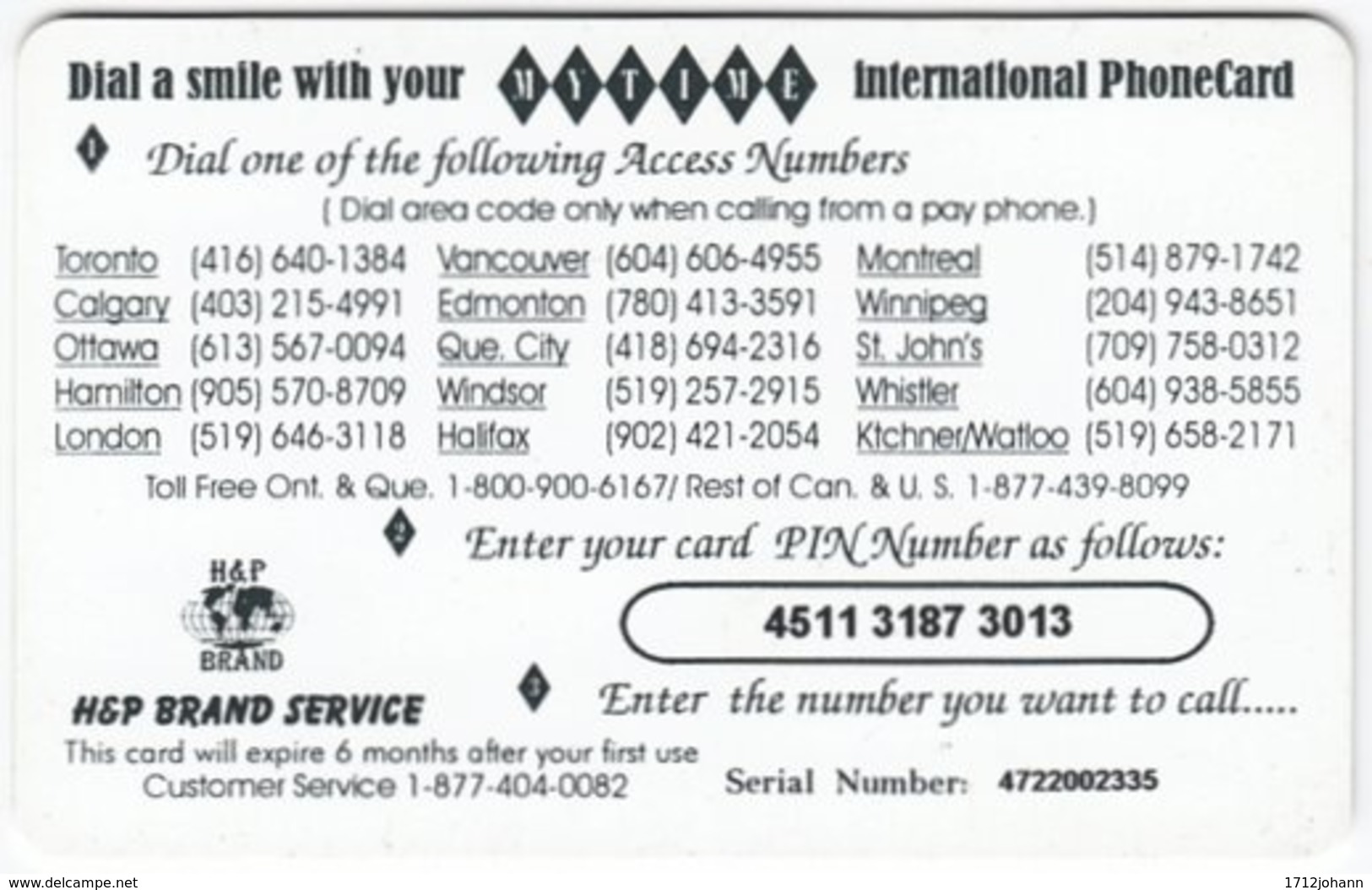 CANADA A-432 Prepaid - Used - Canada