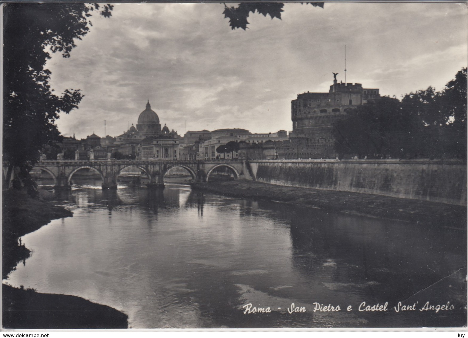 ROMA, ROM - San Pietro E Castel Sant' Angelo   Viaggiata 1956 - San Pietro