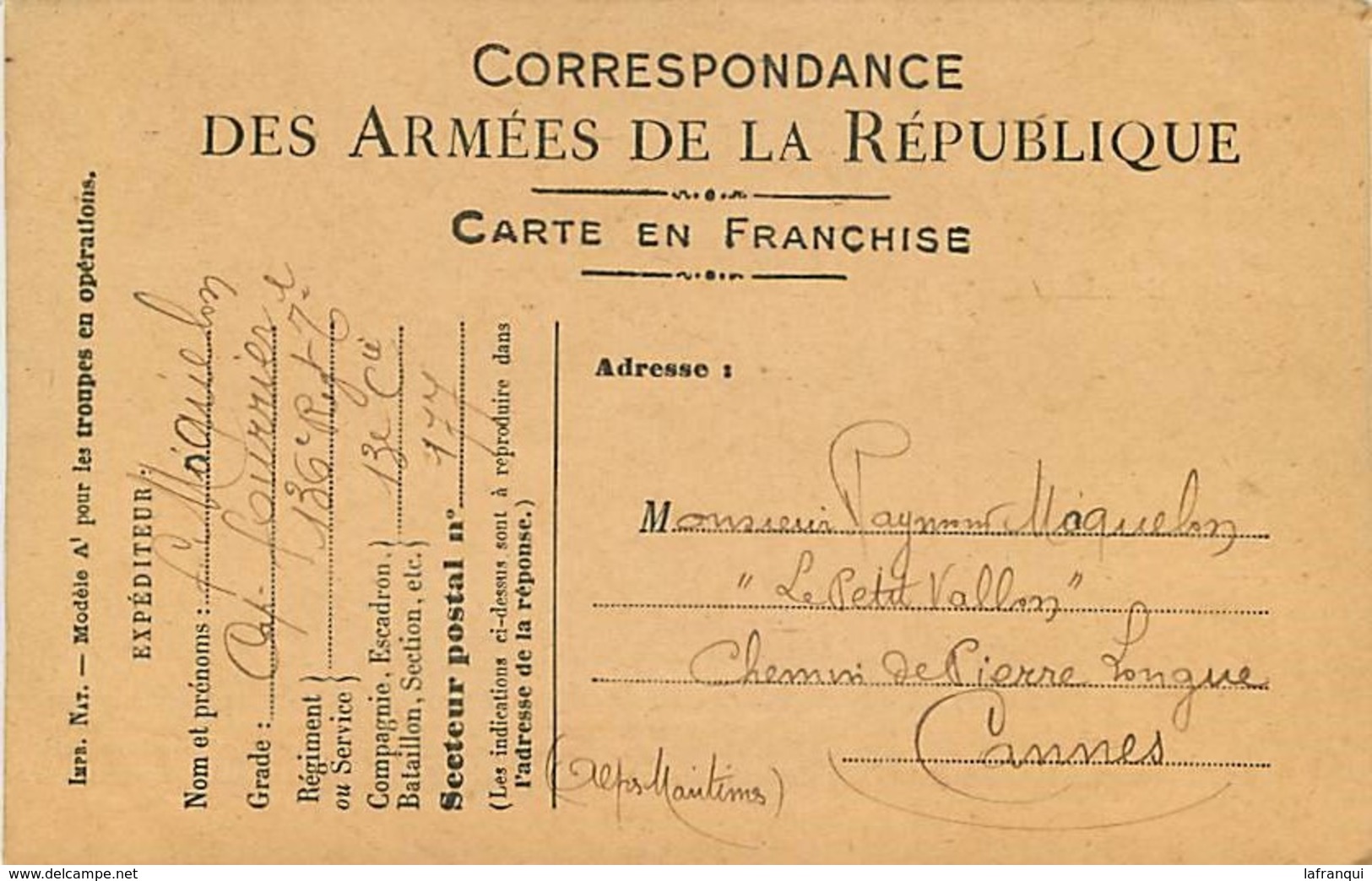Themes Div-ref BB700- Illustrateurs -illustrateur - La Vie Chere -carte En Franchise Militaire -guerre 1914-18- - Lettres & Documents