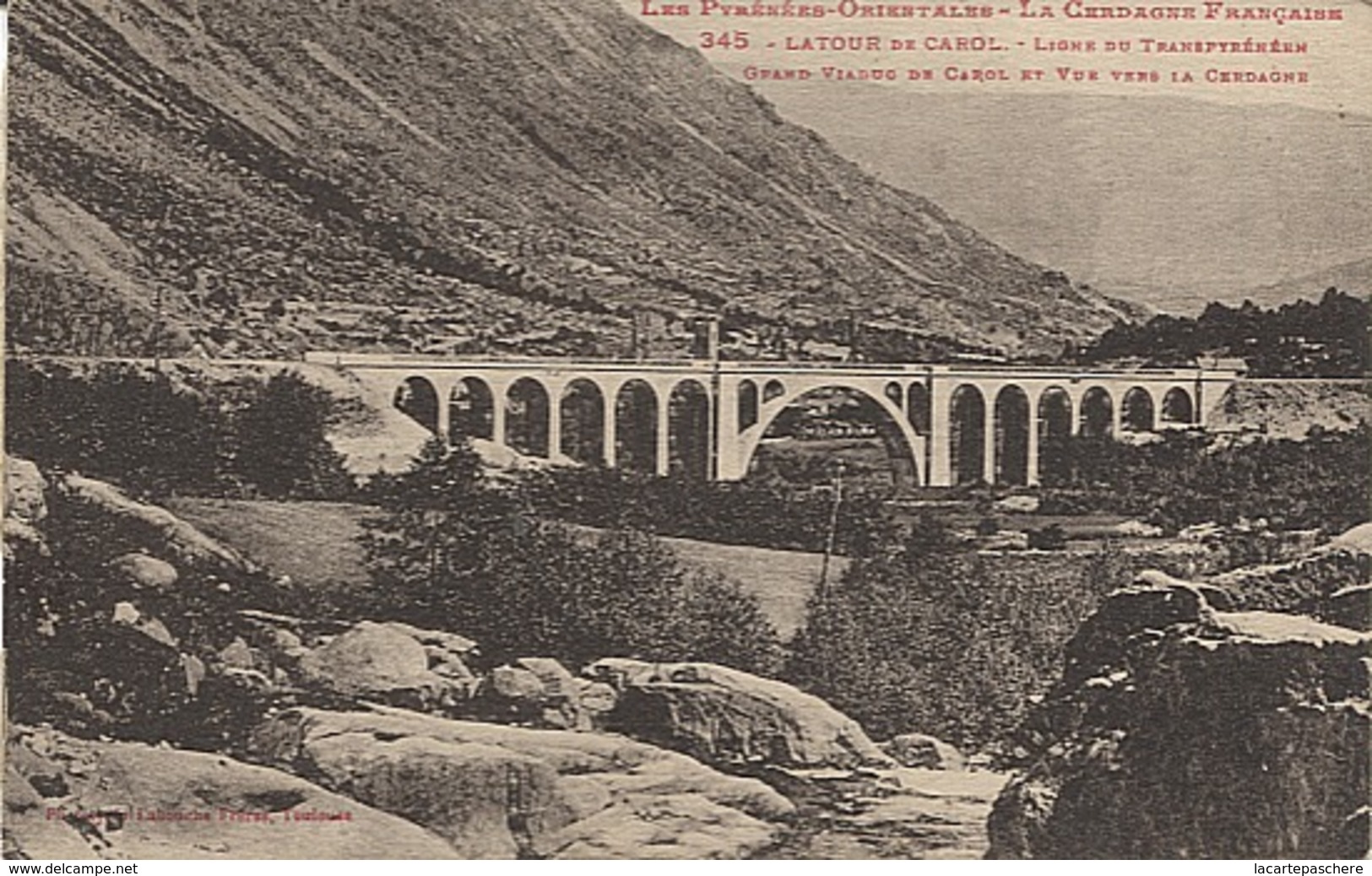 X117865 PYRENEES ORIENTALES LATOUR DE CAROL LIGNE DU TRANSPYRENEEN GRAND VIADUC DE CAROL ET VUE VERS CERDAGNE - Autres & Non Classés