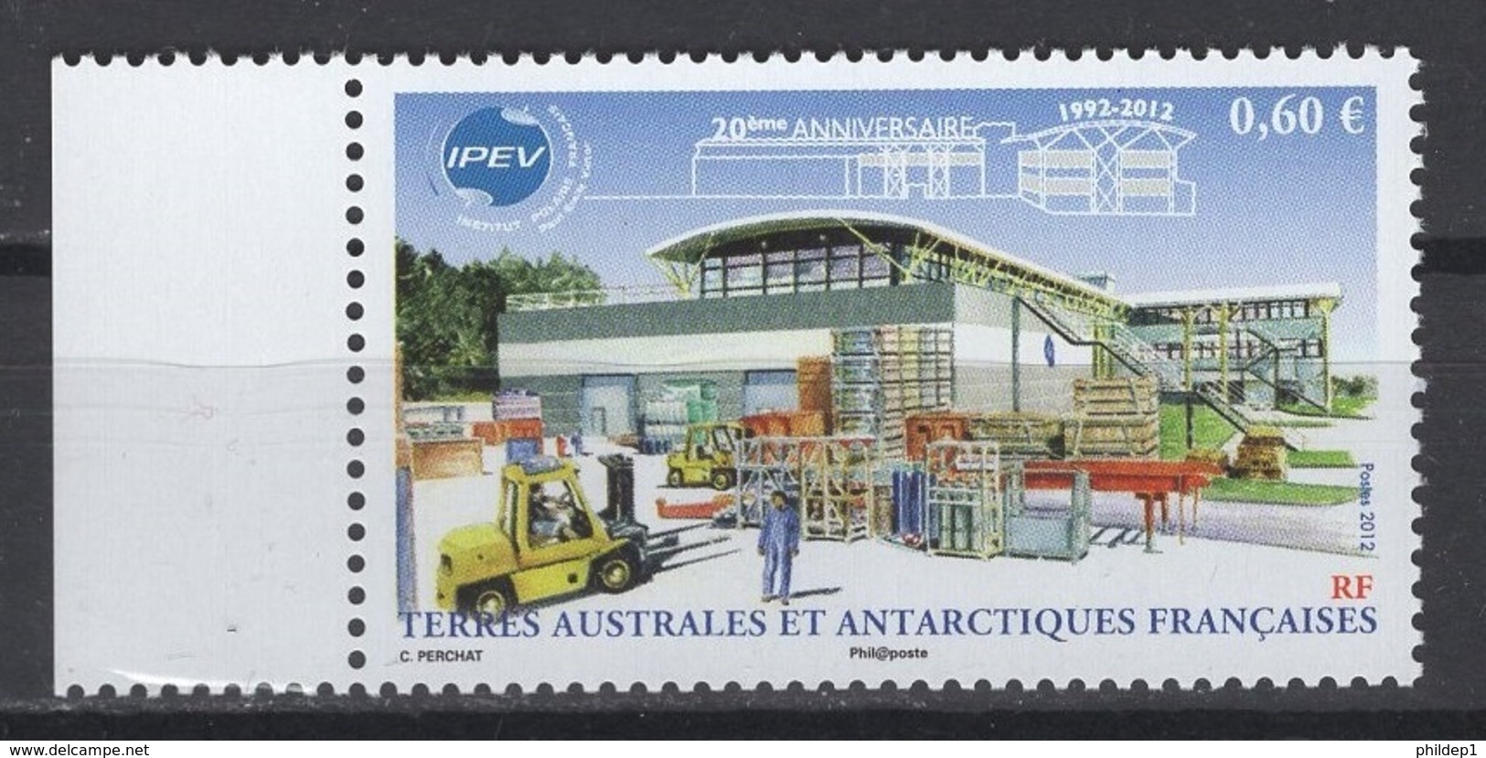 T.A.A.F. 2012 N° Y&T 637 **, MNH, Fraîcheur Postale. Cote Y&T 2017 : 2,40 € - Neufs