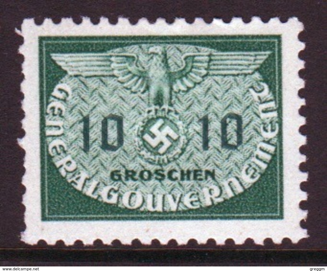 Poland German Occupation 1940 Single 10g Official Stamp. - General Government