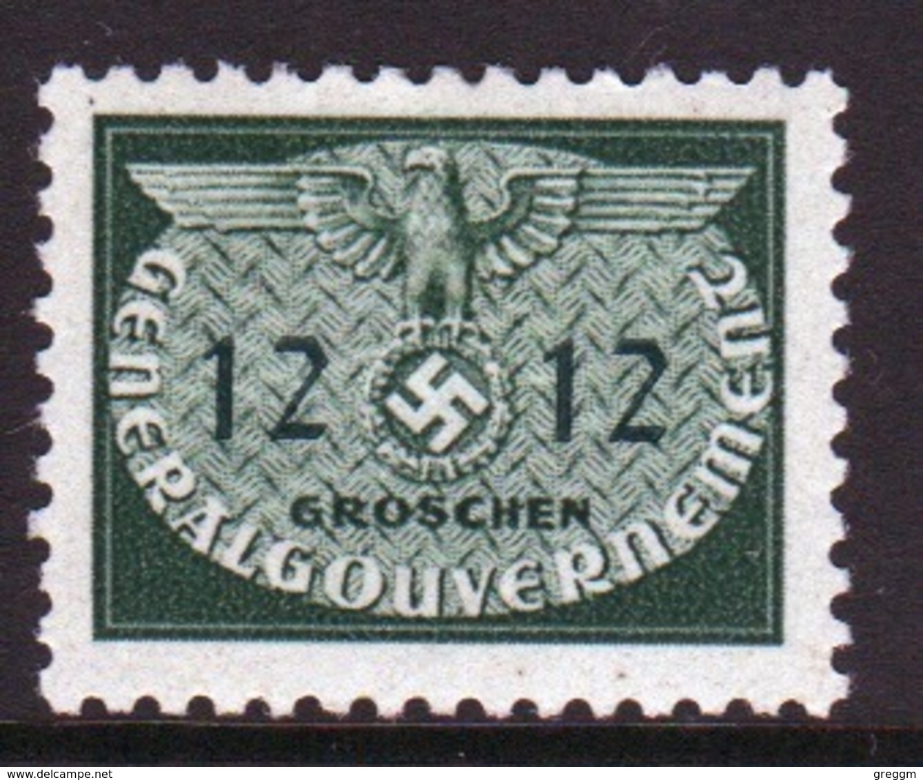 Poland German Occupation 1940 Single 12g Official Stamp. - General Government