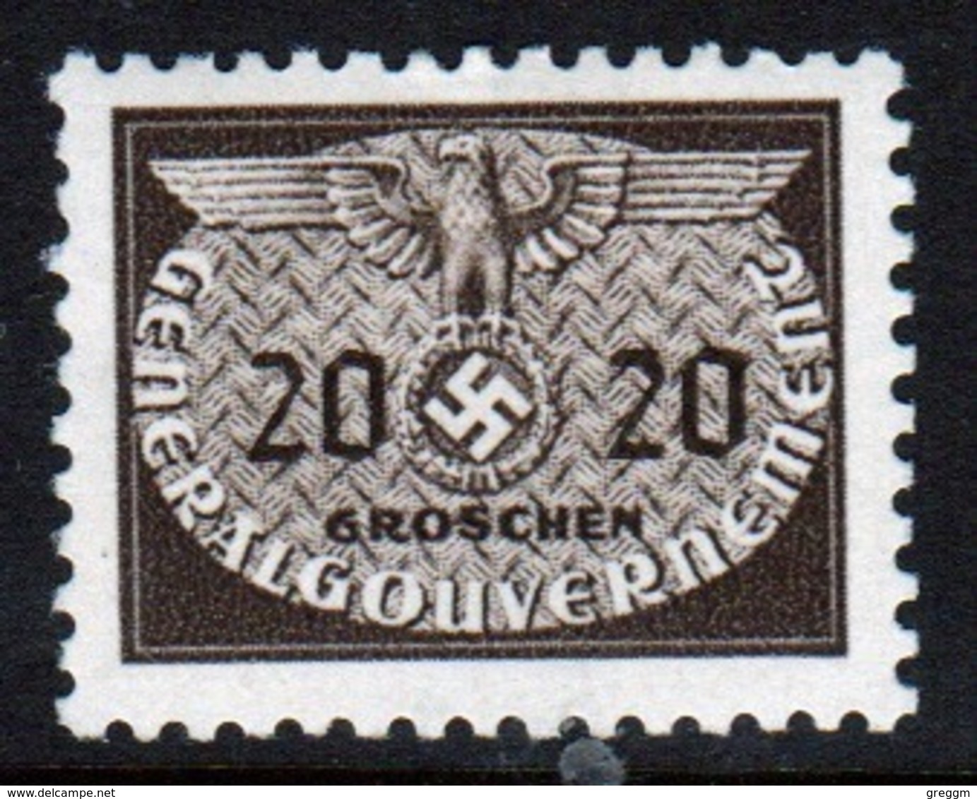 Poland German Occupation 1940 Single 20g Official Stamp. - General Government