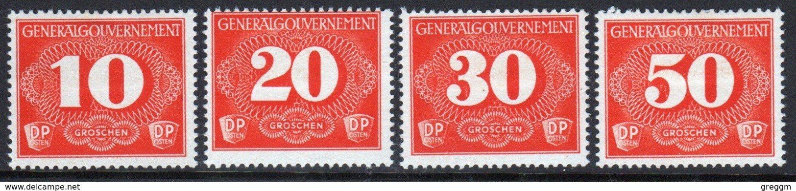 Poland German Occupation 1940 Set Of Official Delivery Stamps. - General Government