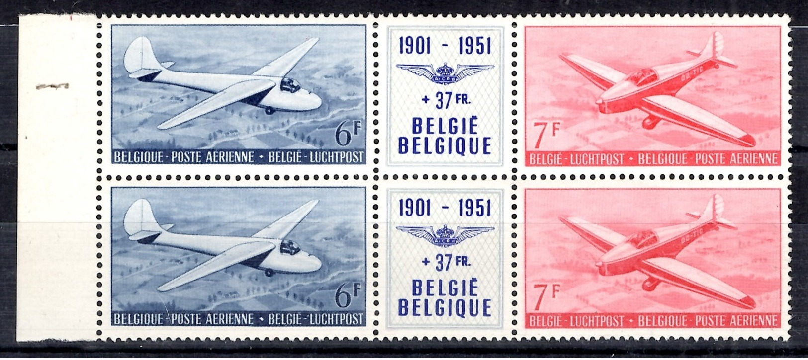 Belgique Poste Aérienne YT N° 27A En Paire Neufs ** MNH. TB. A Saisir! - Other & Unclassified