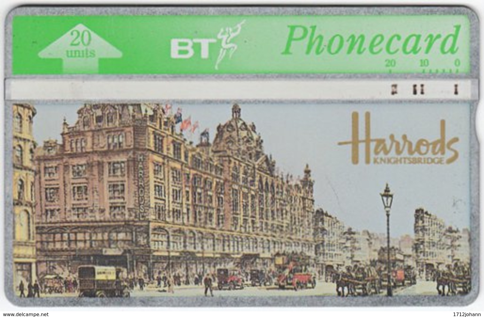 GREAT BRITAIN E-520 Hologram BT - Shopping Mall, Harrods - 622C - Used - BT Emissions Privées