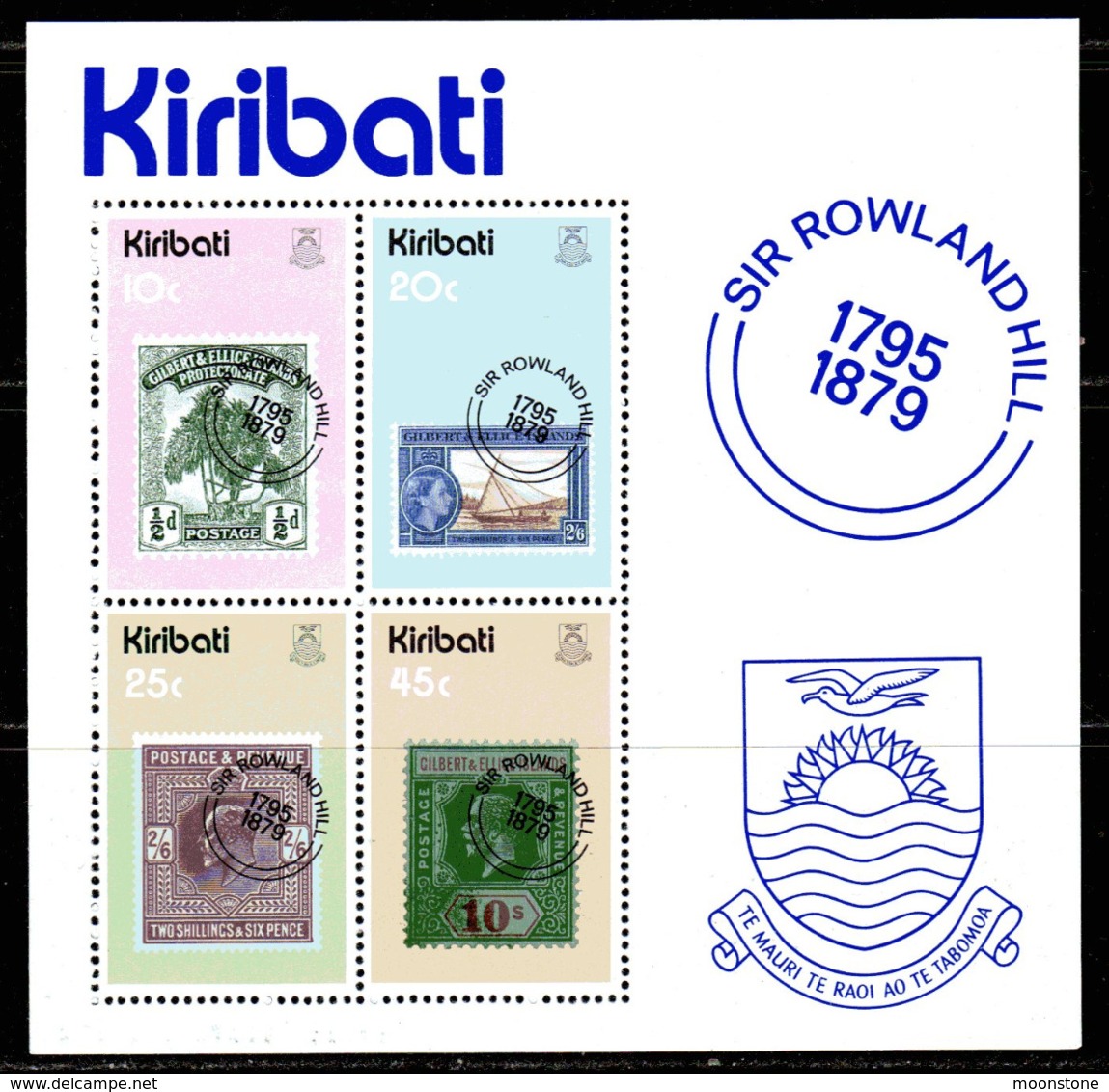 Kiribati 1979 Rowland Hill Death Centenary MS, MNH, SG 104 (BP2) - Kiribati (1979-...)