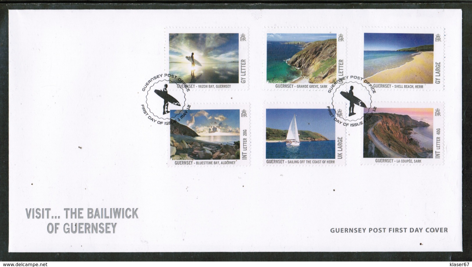 CEPT 2012 GG MI 1374-79 GUERNSEY FDC - 2012