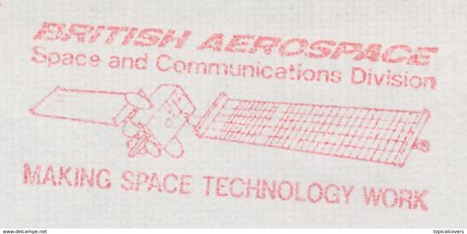 Meter Cover GB / UK 1987 British Aerospace - Space And Communications Division- Satellite - Astronomie