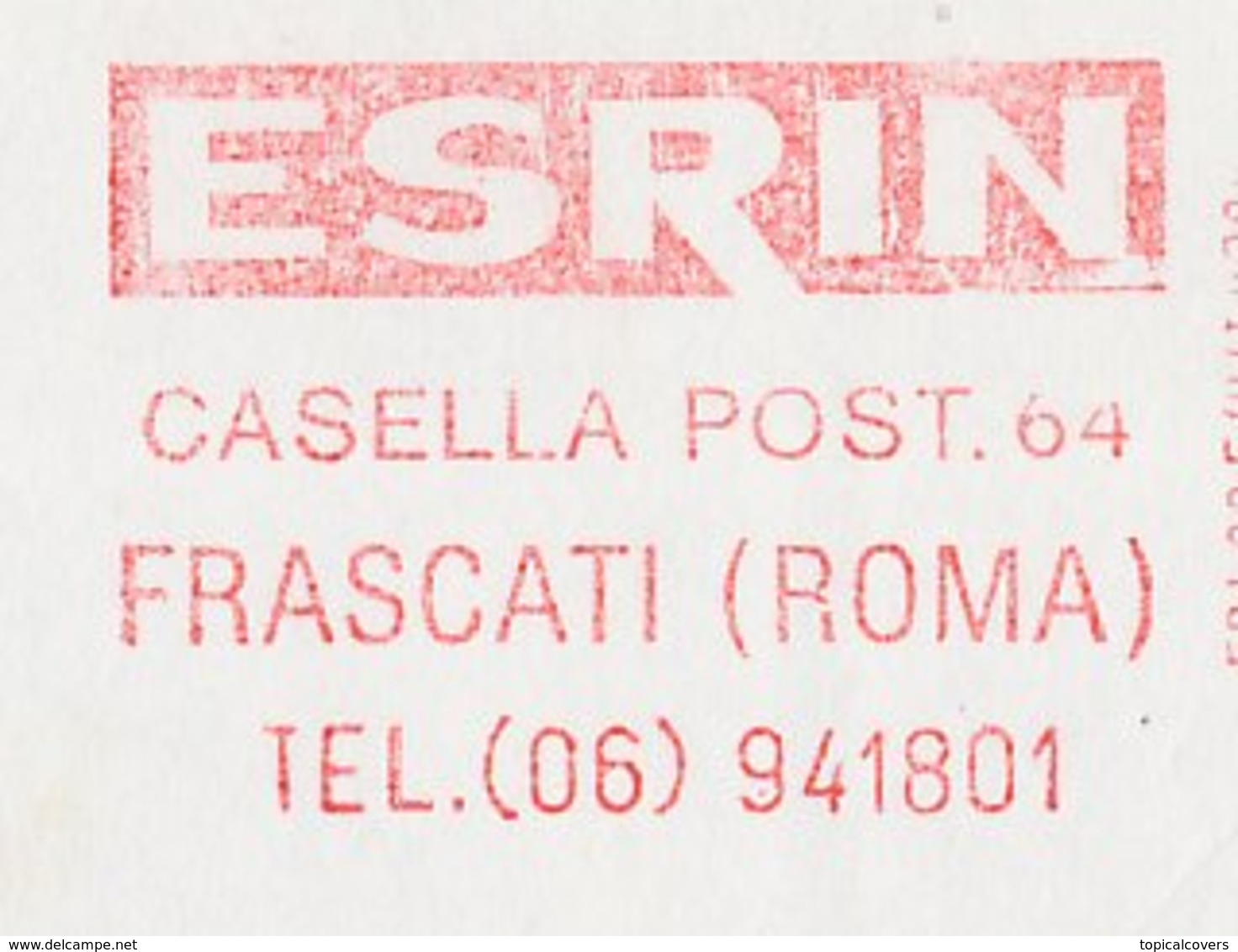 Meter Cover Italy 1995 ESRIN - European Space Research Institute - ESA - Astronomie