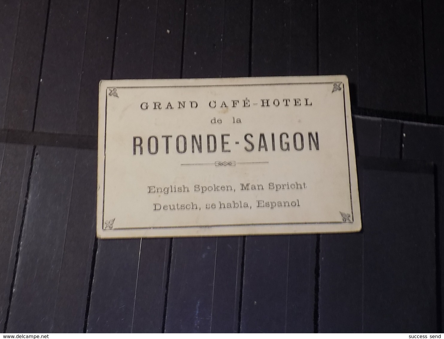 CDV VIETNAM. GRAND CAFE-HÔTEL De La ROTONDE-SAÏGON. Vers 1945 - Visiting Cards