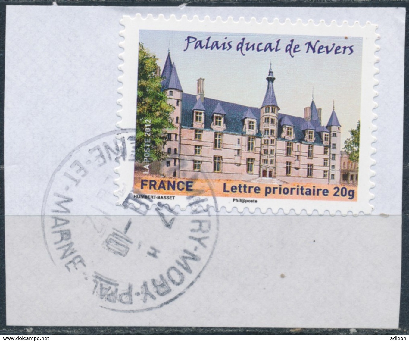 France - Châteaux Et Demeures II (Nevers) YT A726 Obl. Cachet Rond Manuel Sur Fragment - Altri & Non Classificati