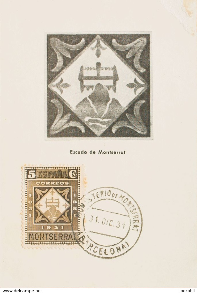 España. República Española. Sobre 638. 1931. 5 Cts Castaño Negruzco Sobre Tarjeta Máxima (sin Utilizar, Como La Mayoría - Lettres & Documents