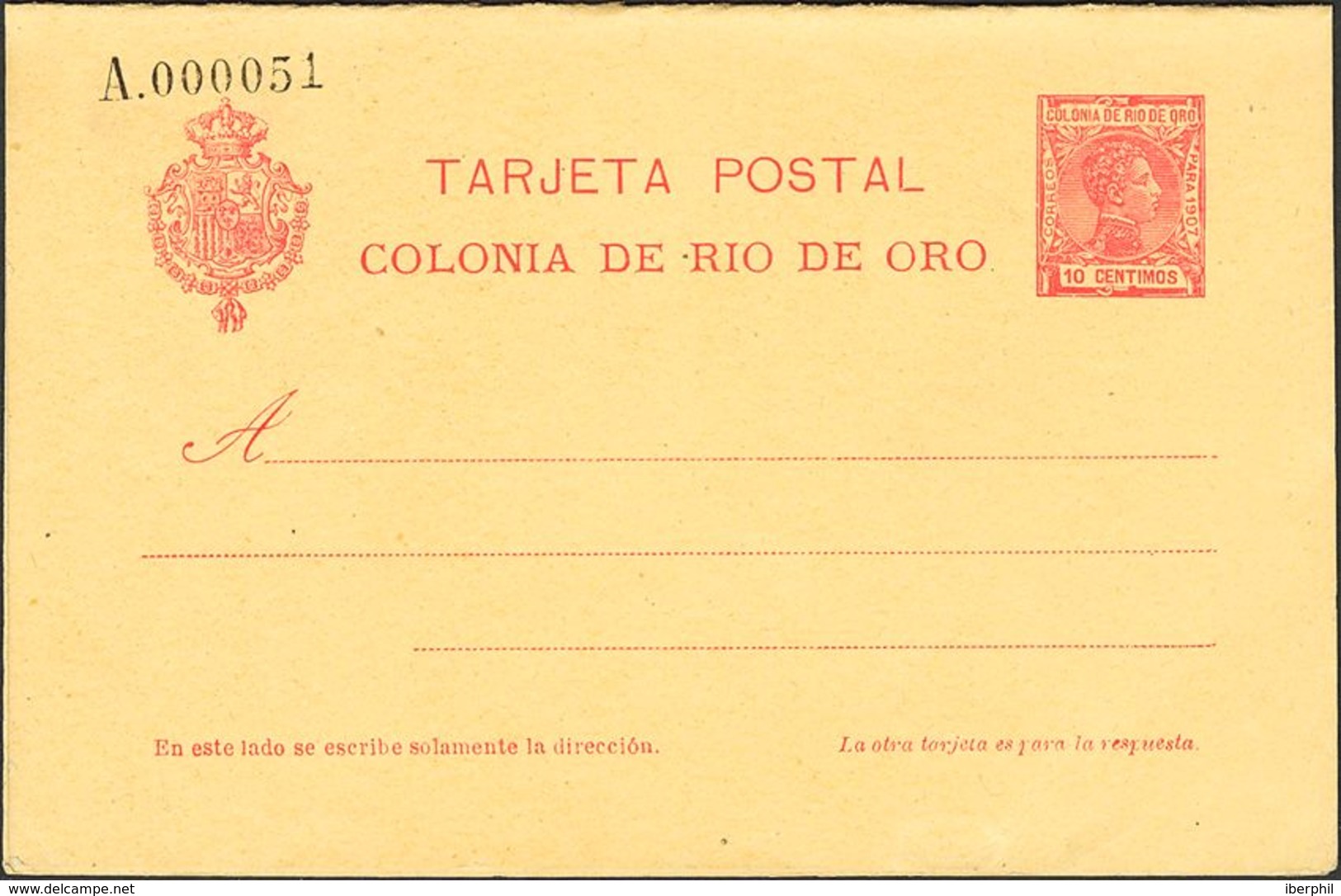 España. Río De Oro. Entero Postal. Río De Oro. Entero Postal. Entero Postal 4 - Rio De Oro