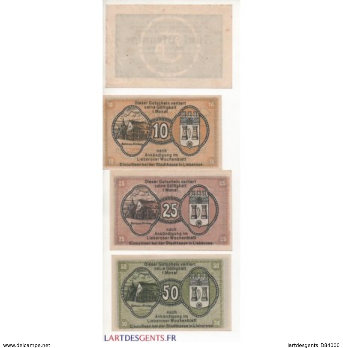 NOTGELD - LIEBEROSE - 4 Different Notes (L065) - Other & Unclassified