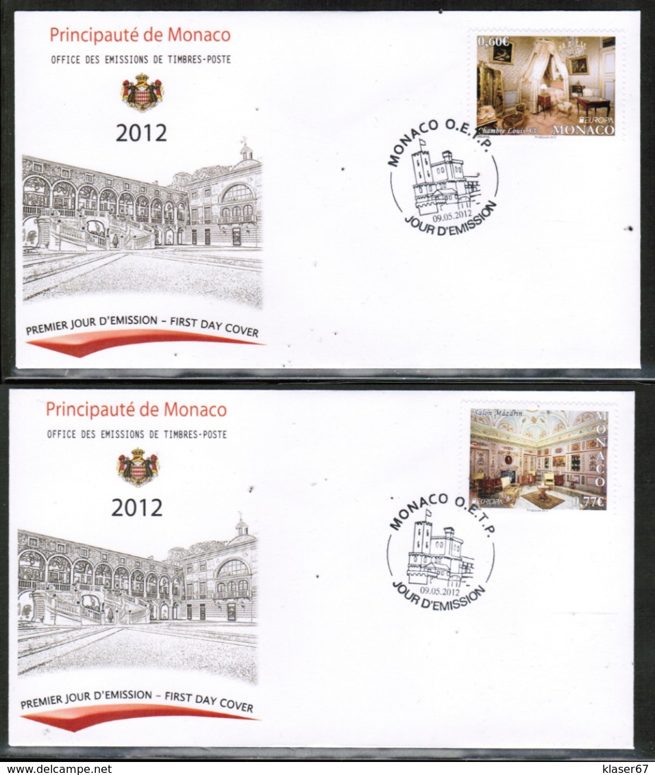 CEPT 2012 MC MI 3185-86 MONACO FDC - 2012