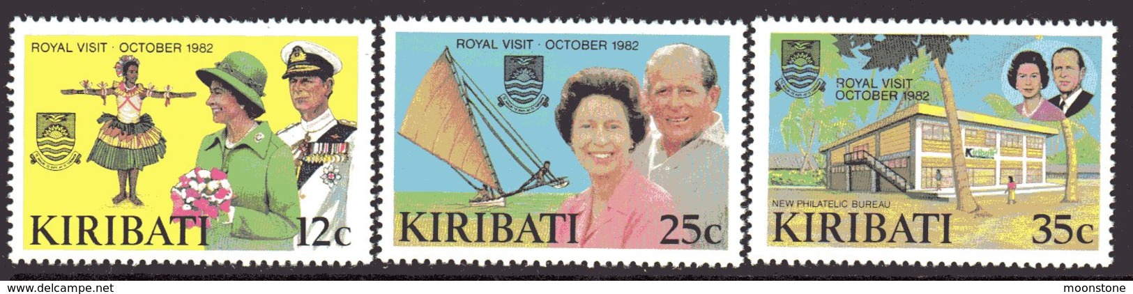 Kiribati 1982 Royal Visit Set Of 3, MNH, SG 193/5 (BP2) - Kiribati (1979-...)