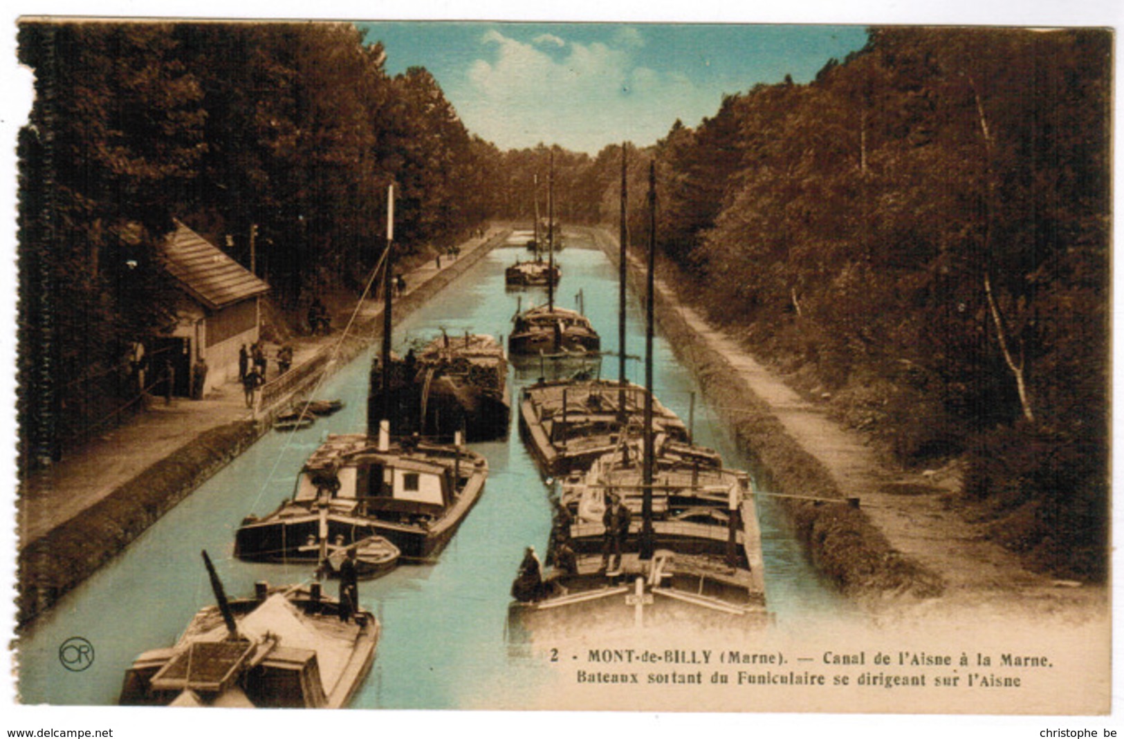 Mont De Billy, Canal De L'Aisne A La Marne, Péniches (pk63212) - Autres & Non Classés