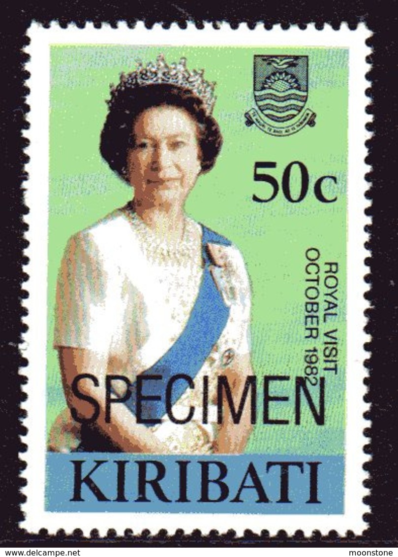 Kiribati 1982 Royal Visit 50c Stamp Ex MS Overprinted SPECIMEN, MNH, SG 196 (BP2) - Kiribati (1979-...)