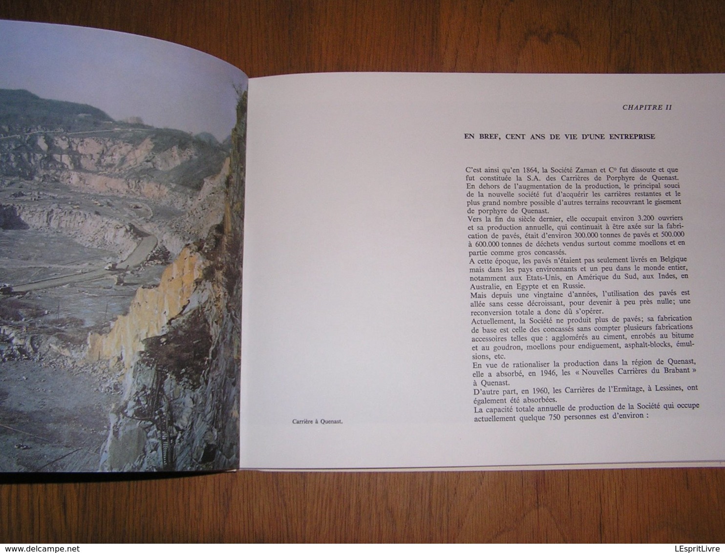 SOCIETE ANONYME DES CARRIERES DE PORPHYRE DE QUENAST 1864 1964 Régionalisme Région Lessines Industrie Pierre Carrière - België