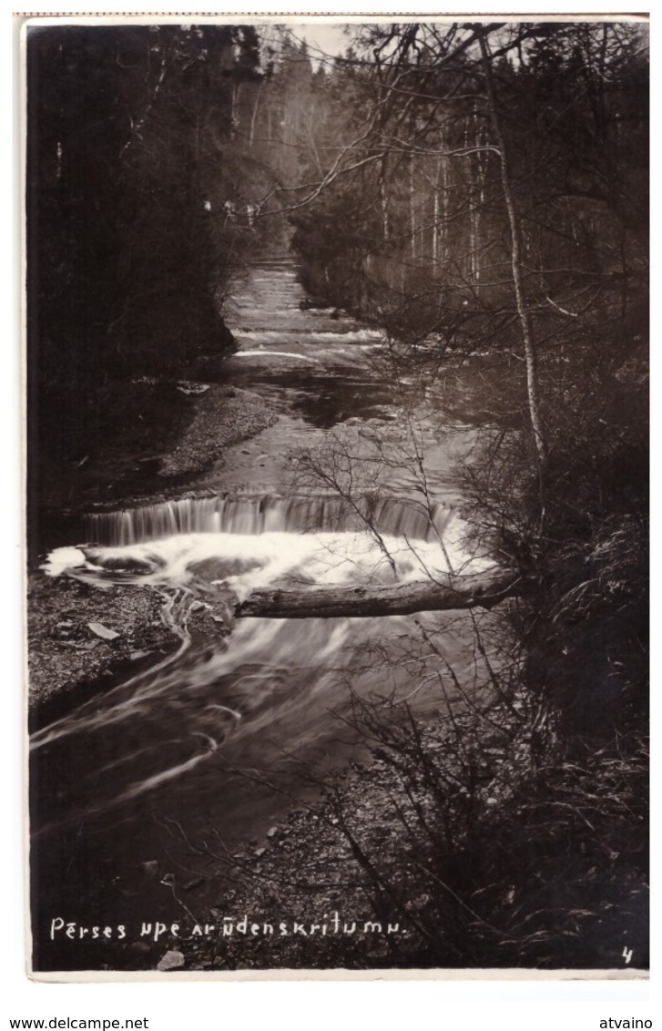 LATVIA LETTLAND PERSES UPES UDENSKRITUMS KOKNESE VINTAGE PHOTO POSTCARD 1936 - Lettland