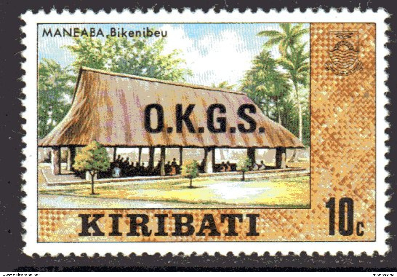 Kiribati 1981 10c OKGS Official, With Watermark, MNH, SG O2 (BP2) - Kiribati (1979-...)