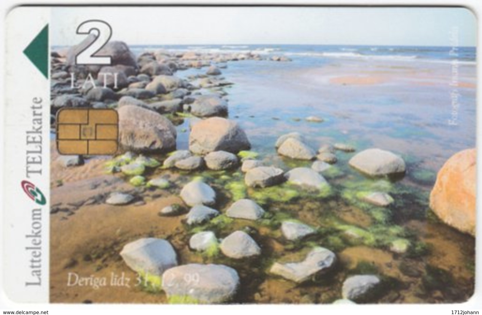 LATVIA A-122 Chip Lattelkom - Landscape, Coast - Used - Lettland