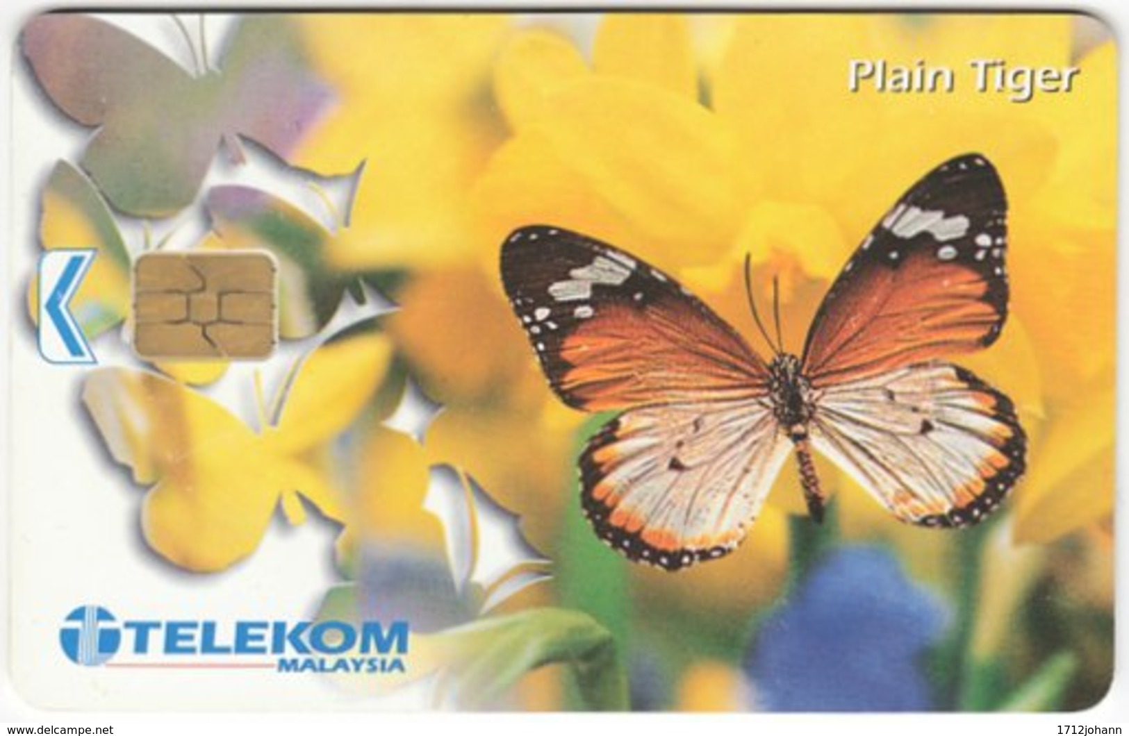 MALAYSIA A-634 Chip Telekom - Animal, Butterfly - Used - Malaysia