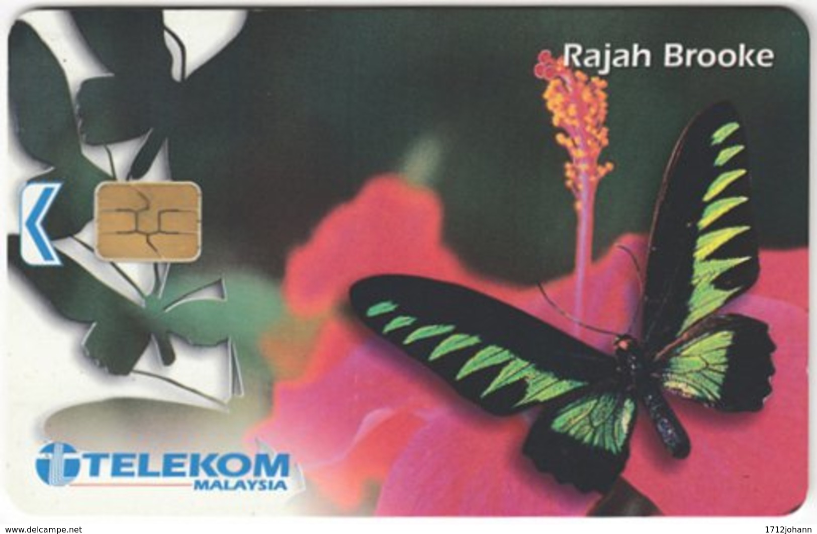 MALAYSIA A-635 Chip Telekom - Animal, Butterfly - Used - Malaysia