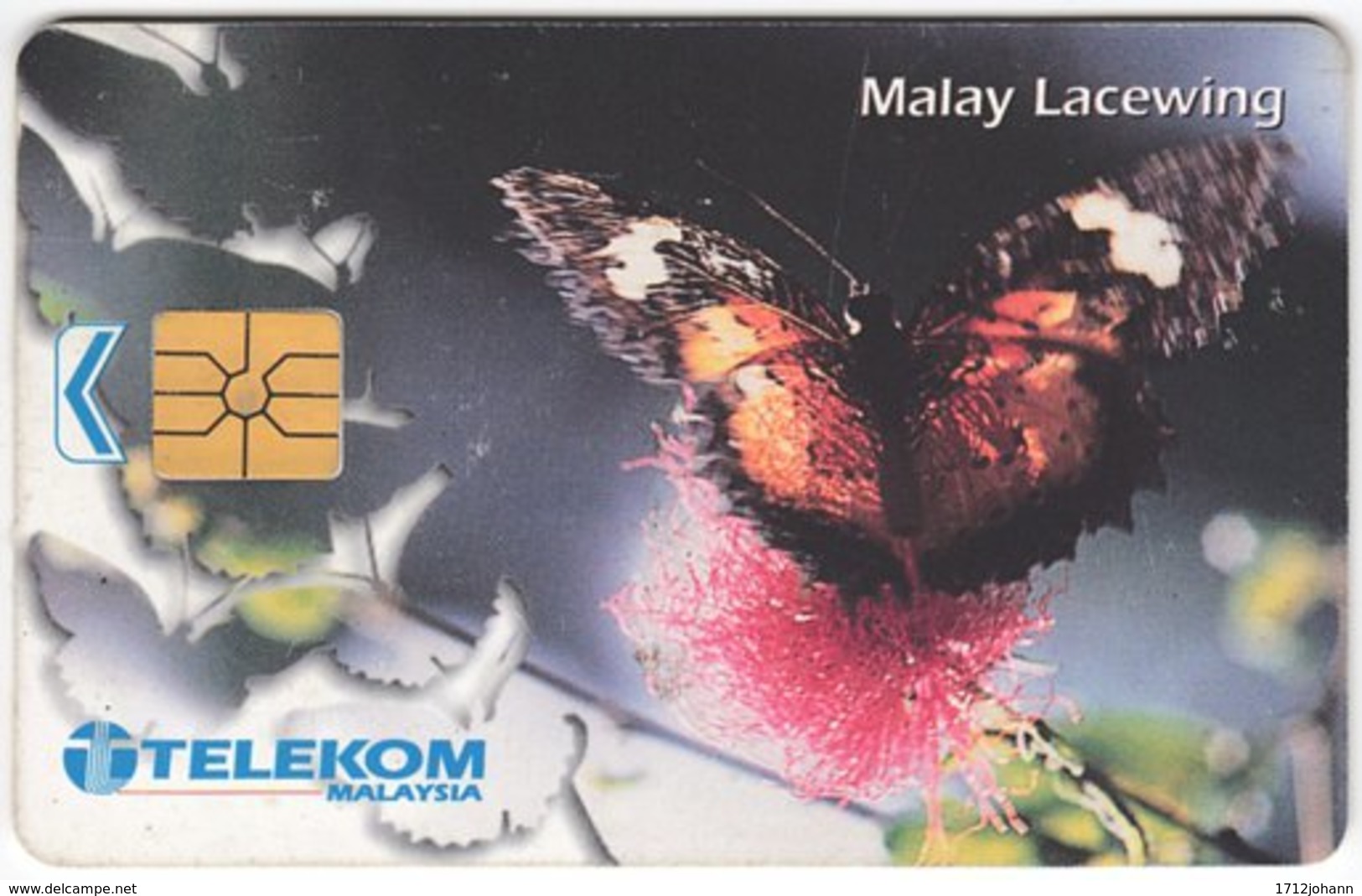 MALAYSIA A-636 Chip Telekom - Animal, Butterfly - Used - Malaysia