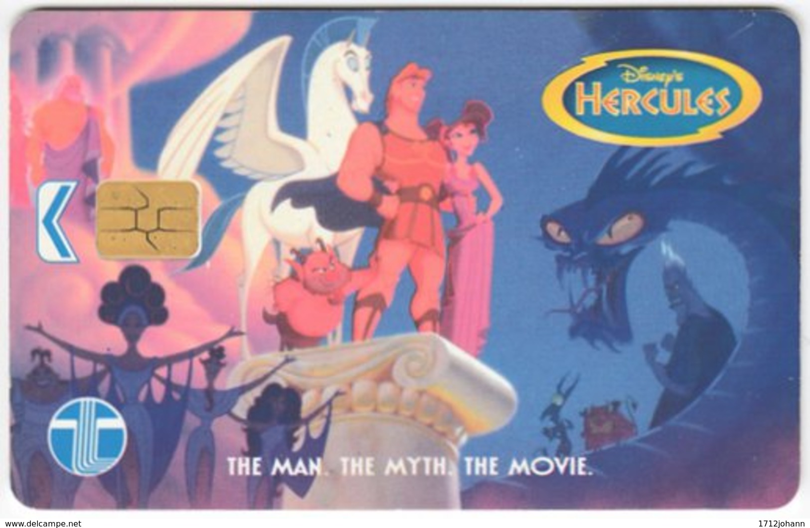 MALAYSIA A-654 Chip Telekom - Cinema, Walt Disney, Hercules - Used - Malaysia