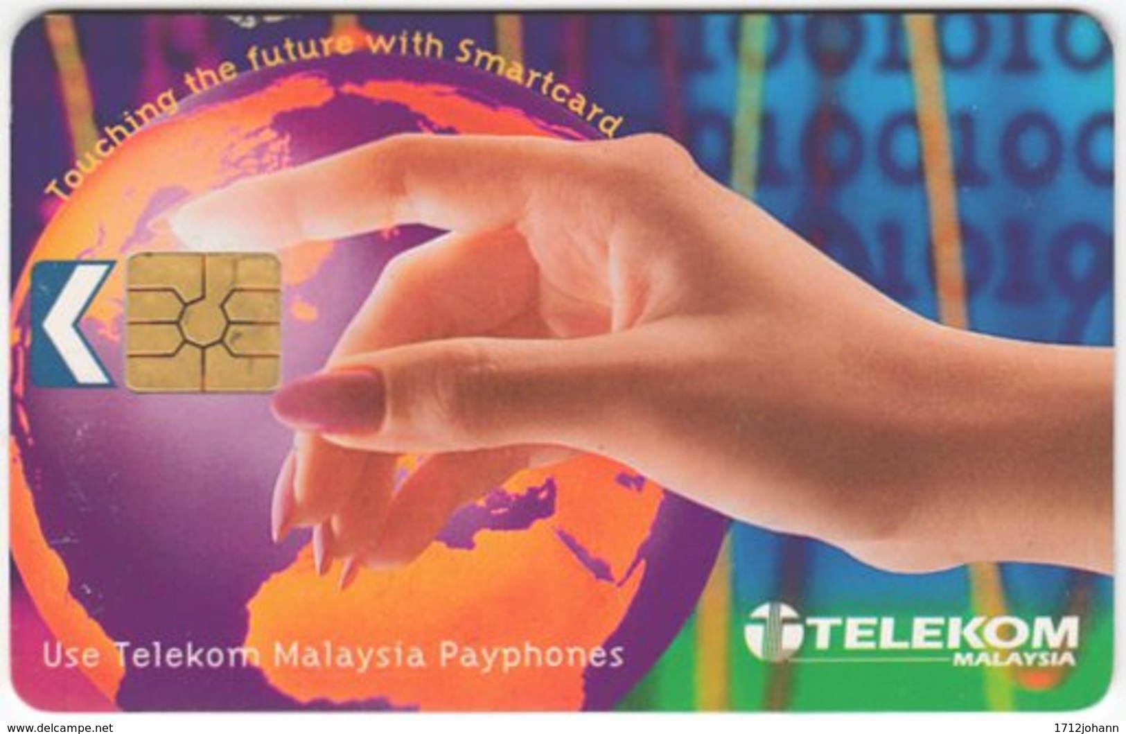 MALAYSIA A-660 Chip Telekom - Map, Globe - Used - Malasia